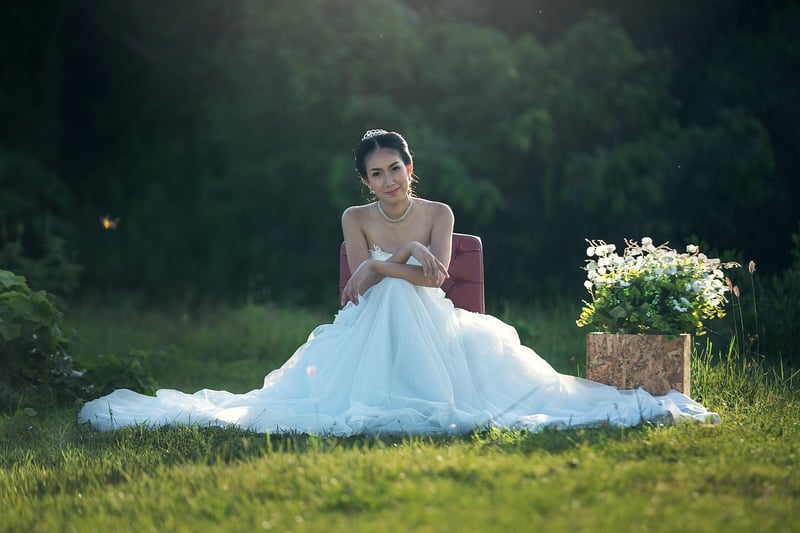 Fantasy-inspired wedding gown